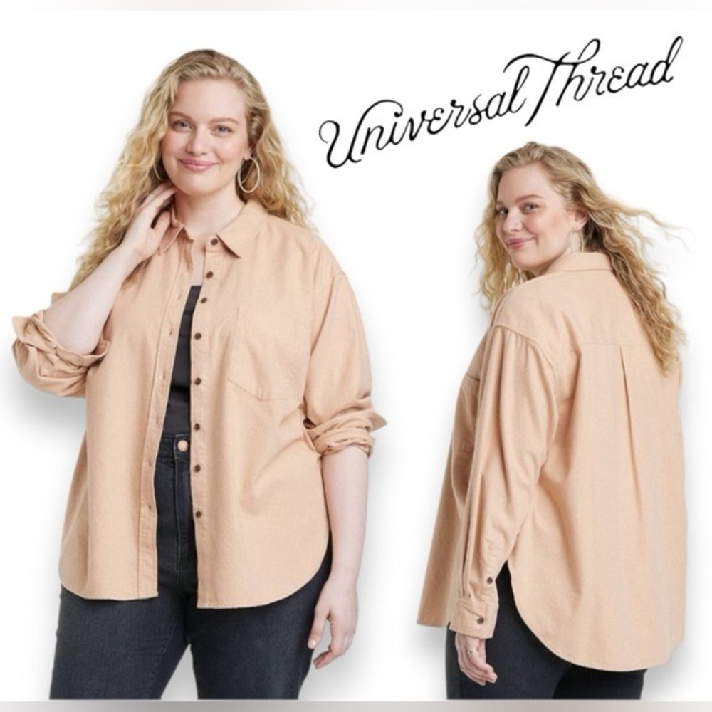 Universal Thread Oversized Flannel Button Up EUC - image 2